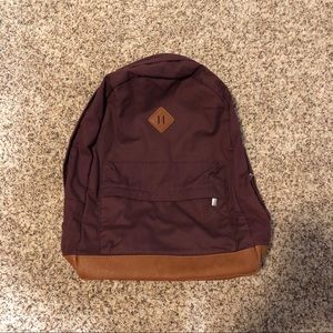 Back to school burgundy backpack